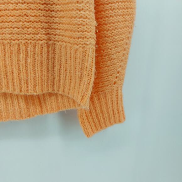 Universal Thread Goods Co. Casual Sweater Womens Orange Knit V-neck Long Sleeve - Picture 8 of 14